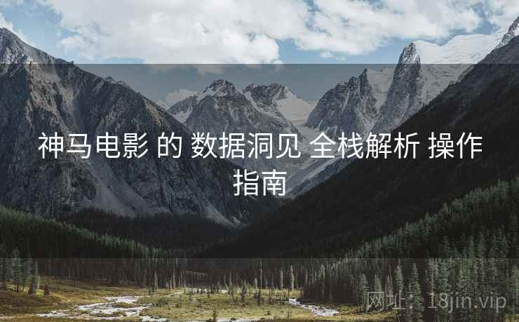 神马电影 的 数据洞见 全栈解析 操作指南