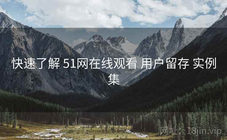 快速了解 51网在线观看 用户留存 实例集