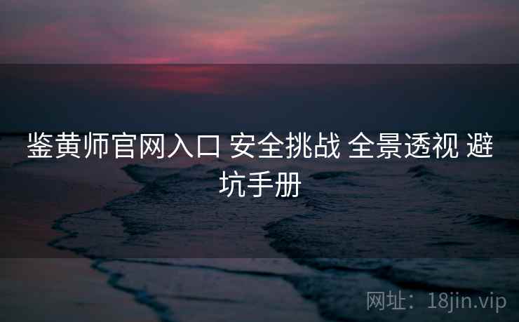 鉴黄师官网入口 安全挑战 全景透视 避坑手册