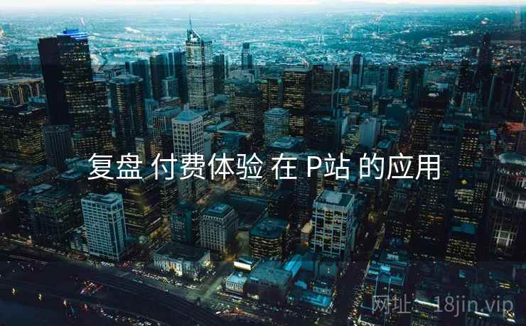 复盘 付费体验 在 P站 的应用