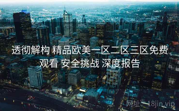 透彻解构 精品欧美一区二区三区免费观看 安全挑战 深度报告